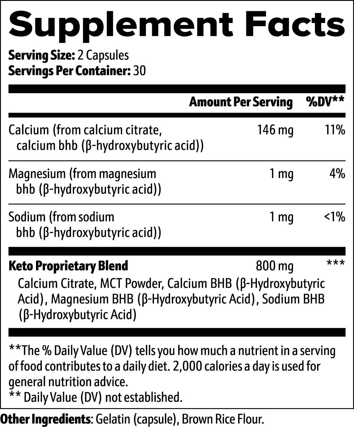 Keto BHB, 60 Capsules