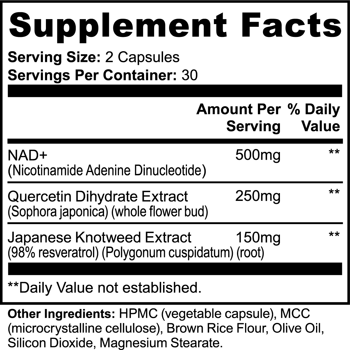 NAD+, 60 Capsules
