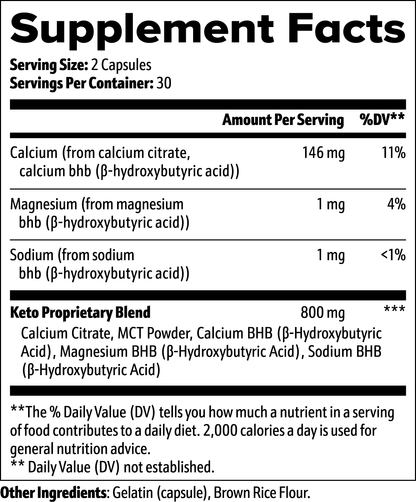 Keto BHB, 60 Capsules