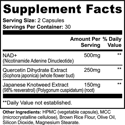 NAD+, 60 Capsules