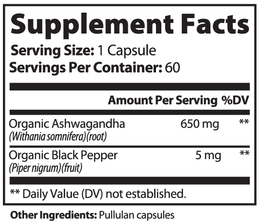 Ashwagandha, 60 Capsules