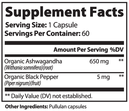 Ashwagandha, 60 Capsules