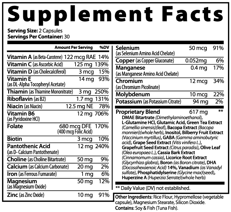 Brain & Focus Formula, 60 Capsules
